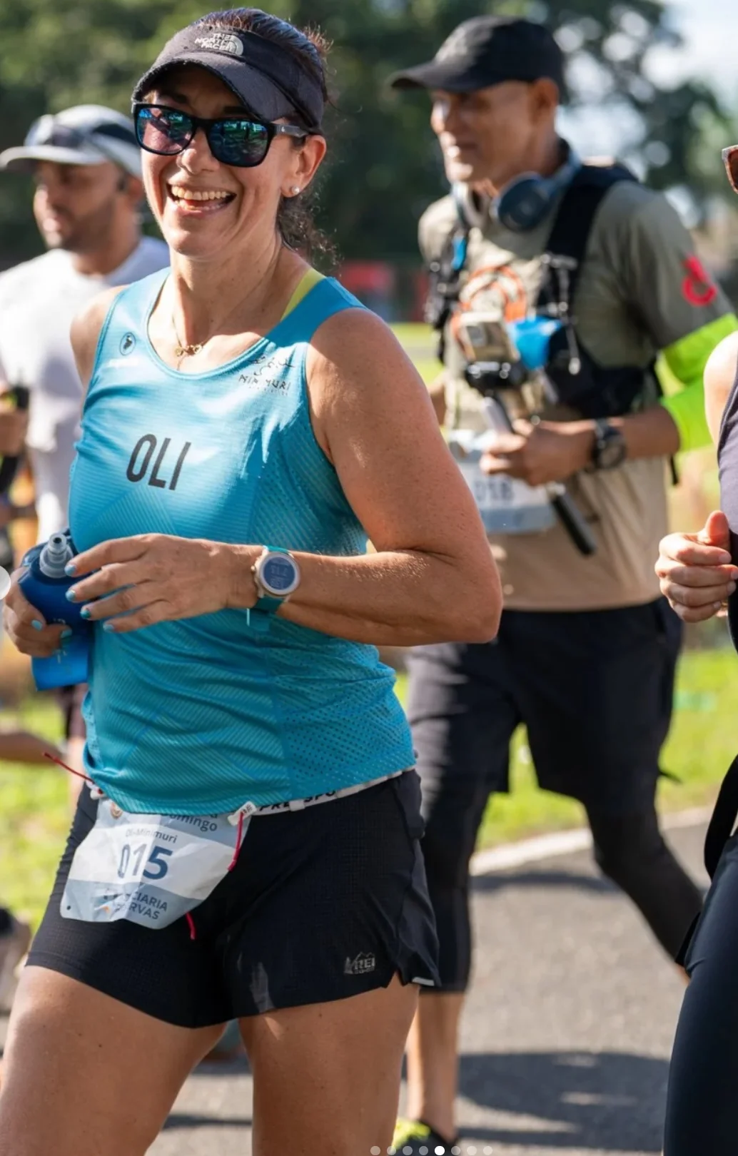 Olimpia Arellano durante una carrera